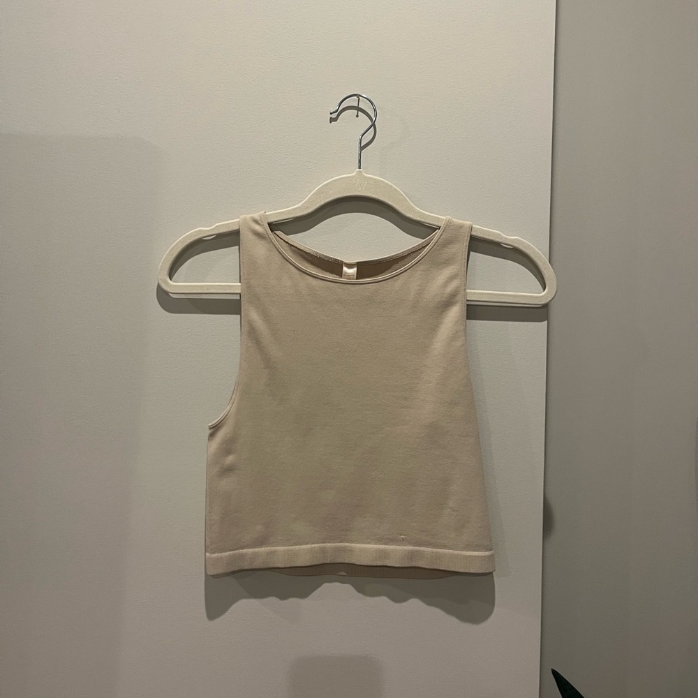 By Together Cream Sleeveless Crop Top